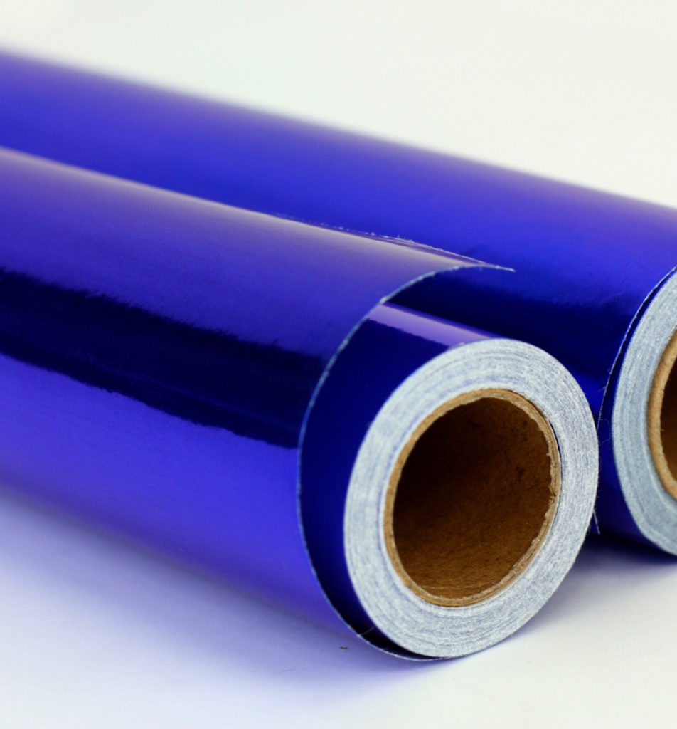 Wrapping Paper Metallic Blue 10m Roll WL Coller Ltd