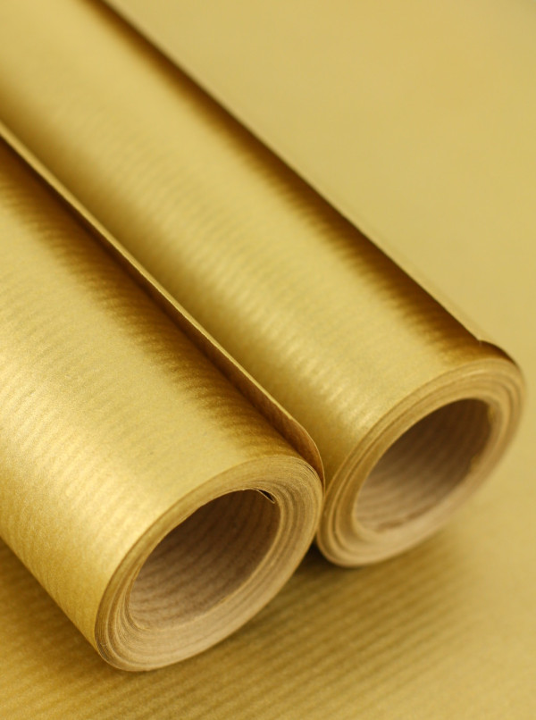 Kraft Metallic Wrapping Paper 2x10m WL Coller Ltd
