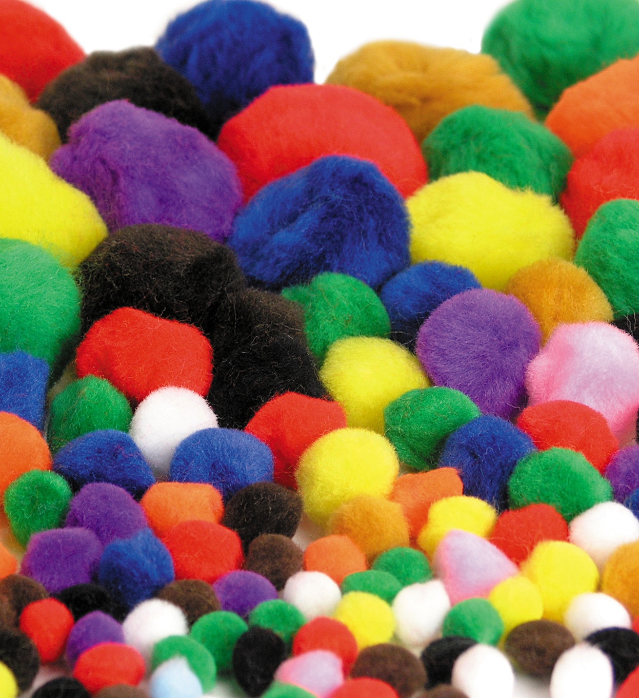 thumbnail image 2 of 1000-Piece Glitter Craft Pom Poms - 0.4 Inch Multicolor DIY Arts & Crafts Supplies 2 of 13