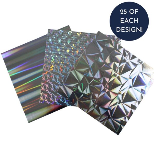 Dalton Manor - Holographic Matting Squares Assorted 8x8 - PK75